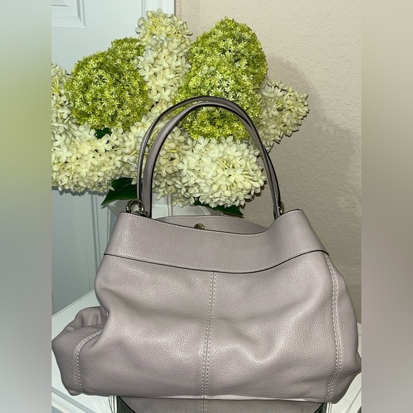Coach Lexy Large Fog (Grey) Pebble Shoulder Bag - Picture 14 of 16